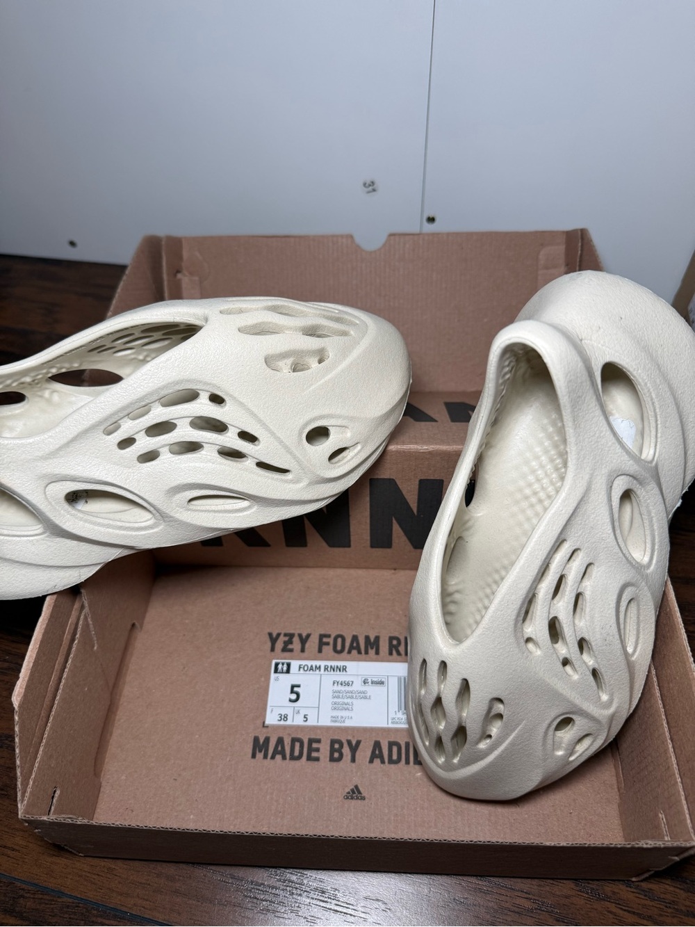 adidas Foam RNNR Slip-On Clog — Off-White